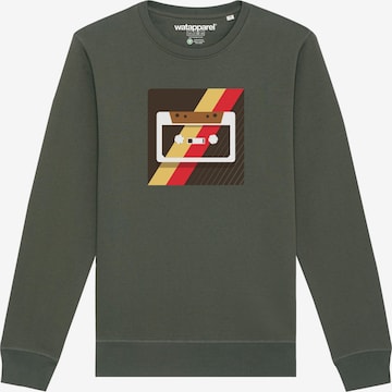 Sweat-shirt 'Kassette' Watapparel en vert : devant