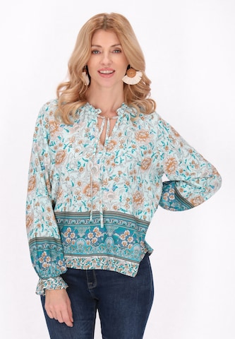 usha FESTIVAL Blouse in Blauw: voorkant