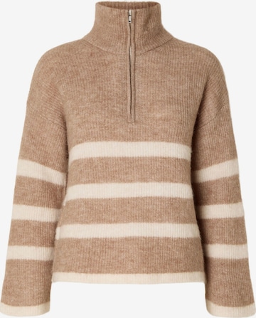 SELECTED FEMME Pullover i beige: forside