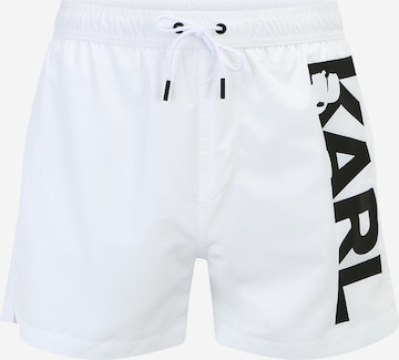 Karl Lagerfeld Zwemshorts in Wit: voorkant