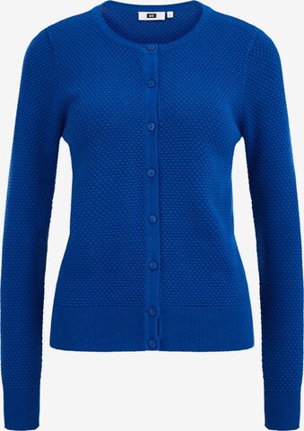 WE Fashion Knit Cardigan in Blue: front