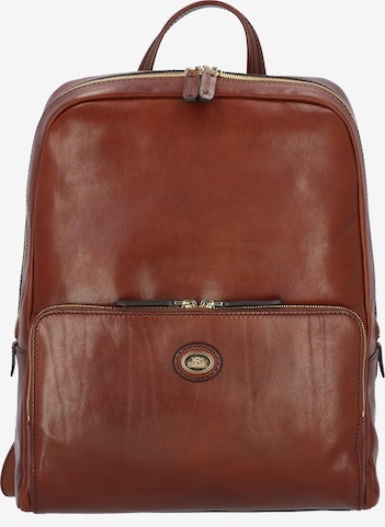 The Bridge Backpack in Brown: front