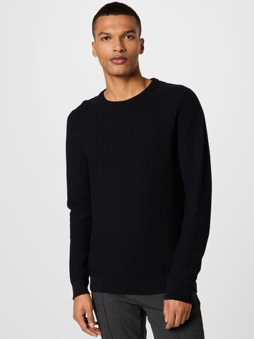 JACK & JONES Pulóver 'Lawson' - fekete: elől