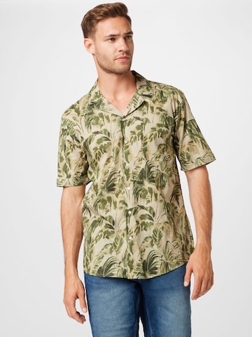 Hailys Men Regular fit Button Up Shirt 'Dick' in Green: front