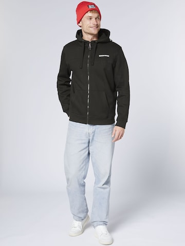 CHIEMSEE Zip-Up Hoodie in Black