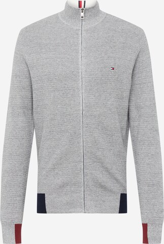 TOMMY HILFIGER Knit Cardigan in Grey: front