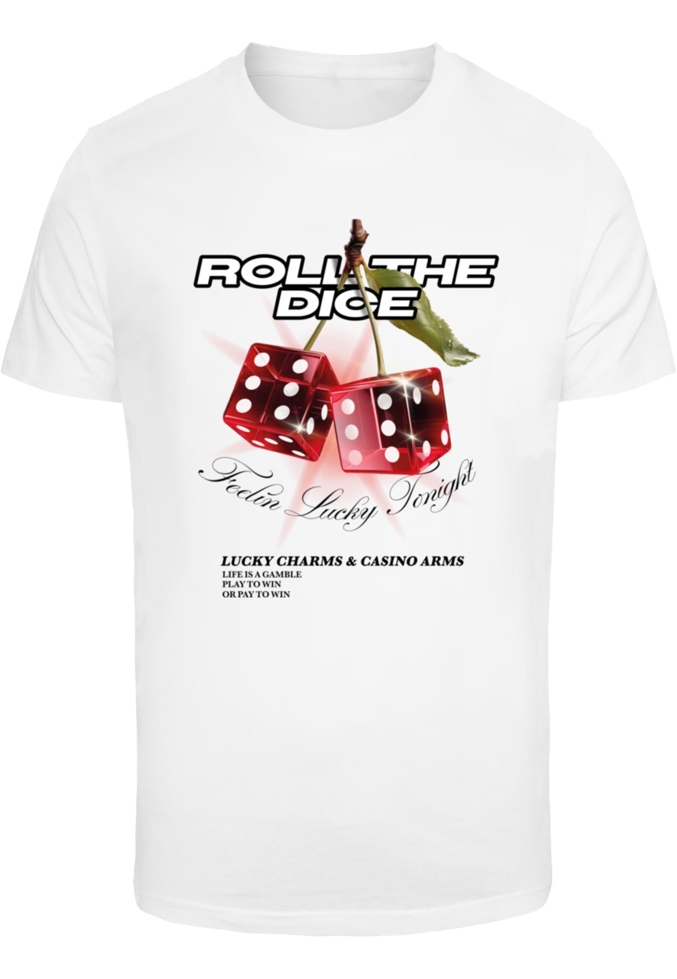 Mister Tee T-Shirt 'Roll The Dice' in Weiß: Vorderseite