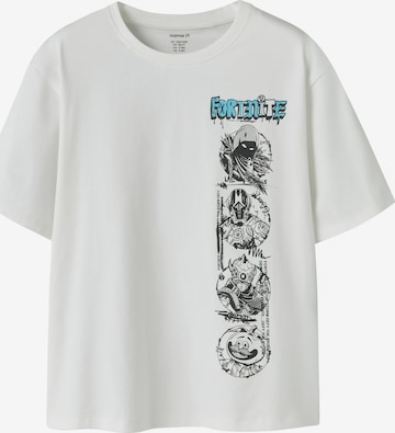 T-Shirt 'NKMMod Fortnite' NAME IT en blanc : devant