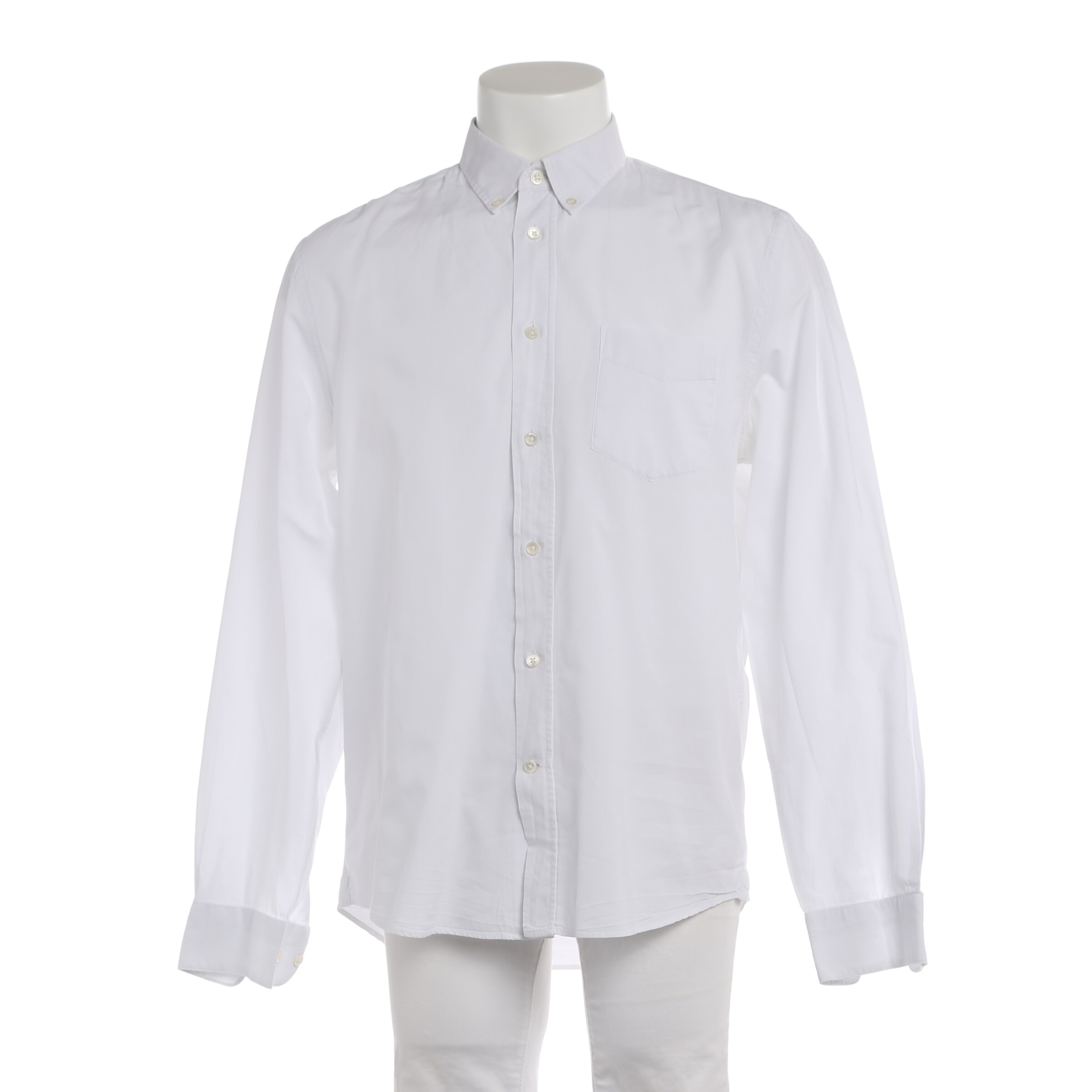 Acne Freizeithemd / Shirt / Polohemd langarm in M-L in weiß, Produktansicht