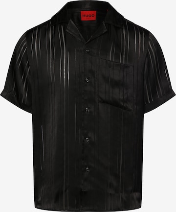 HUGO Red Regular fit Button Up Shirt 'Ellino' in Black: front