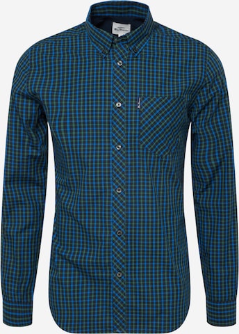 Ben Sherman Button Up Shirt in Blue: front