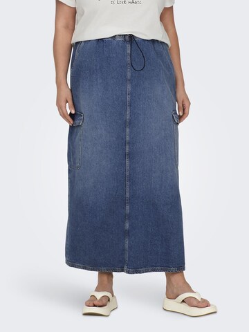 ONLY Carmakoma Rok in Blauw: voorkant