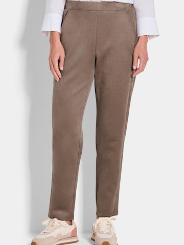 Coupe slim Pantalon 'Louisa' Goldner en marron