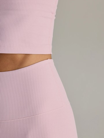 Skinny Leggings 'Cropped & Ribbed' Hey Honey en rose