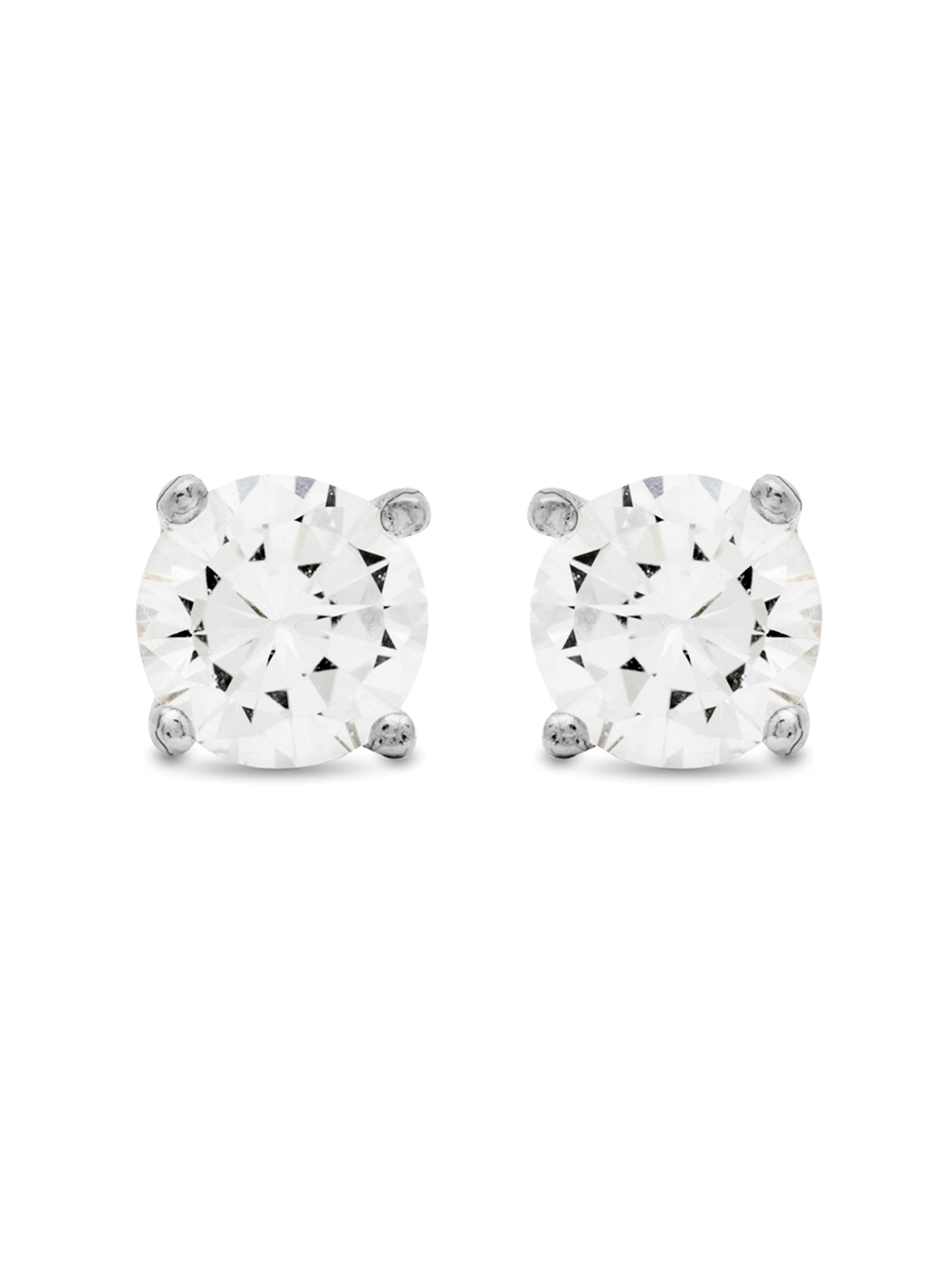 Boucles d'oreilles 'Básico' Luxenter en argent : devant