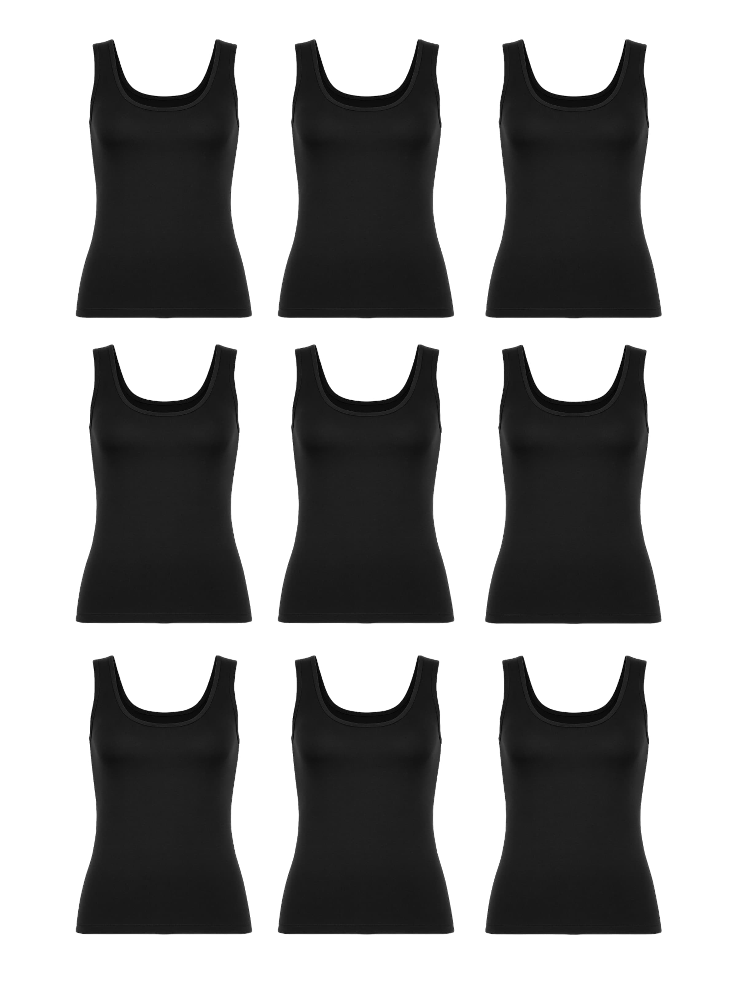 Erdem Onderhemd in Zwart: voorkant