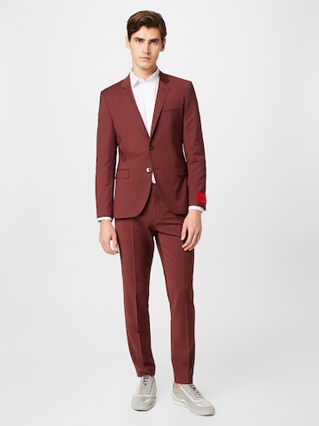 HUGO Red Slim fit Suit 'Arti' in Brown: front