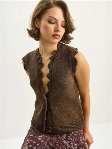 Gilet 'Westen' Bianco Lucci en marron