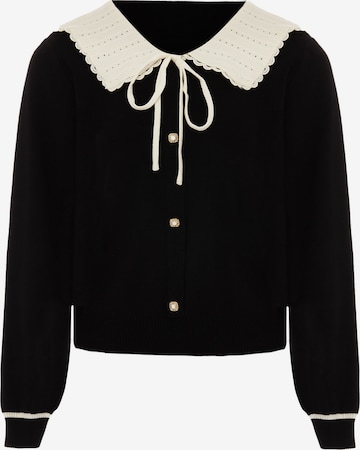 NAEMI Strickjacke in Schwarz: Vorderseite