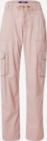 HOLLISTER Ohlapna forma Kargo hlače | roza barva: sprednja stran