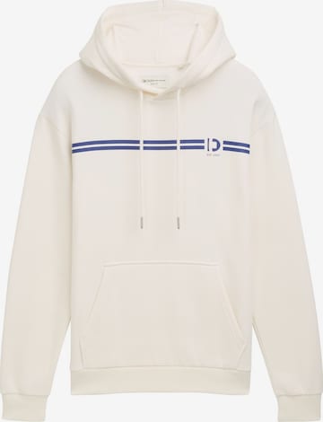 Sweat-shirt TOM TAILOR DENIM en blanc : devant