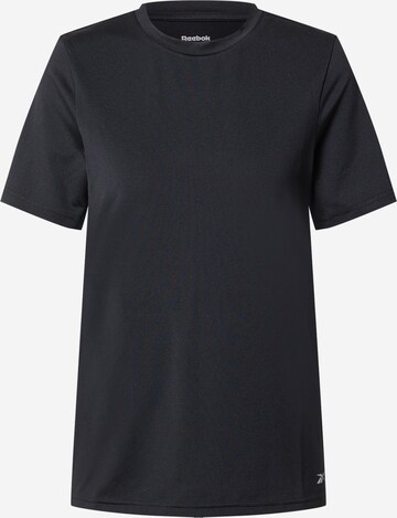 Reebok - Camiseta funcional en negro: frente