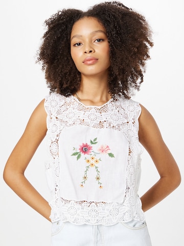 River Island - Top em branco: frente