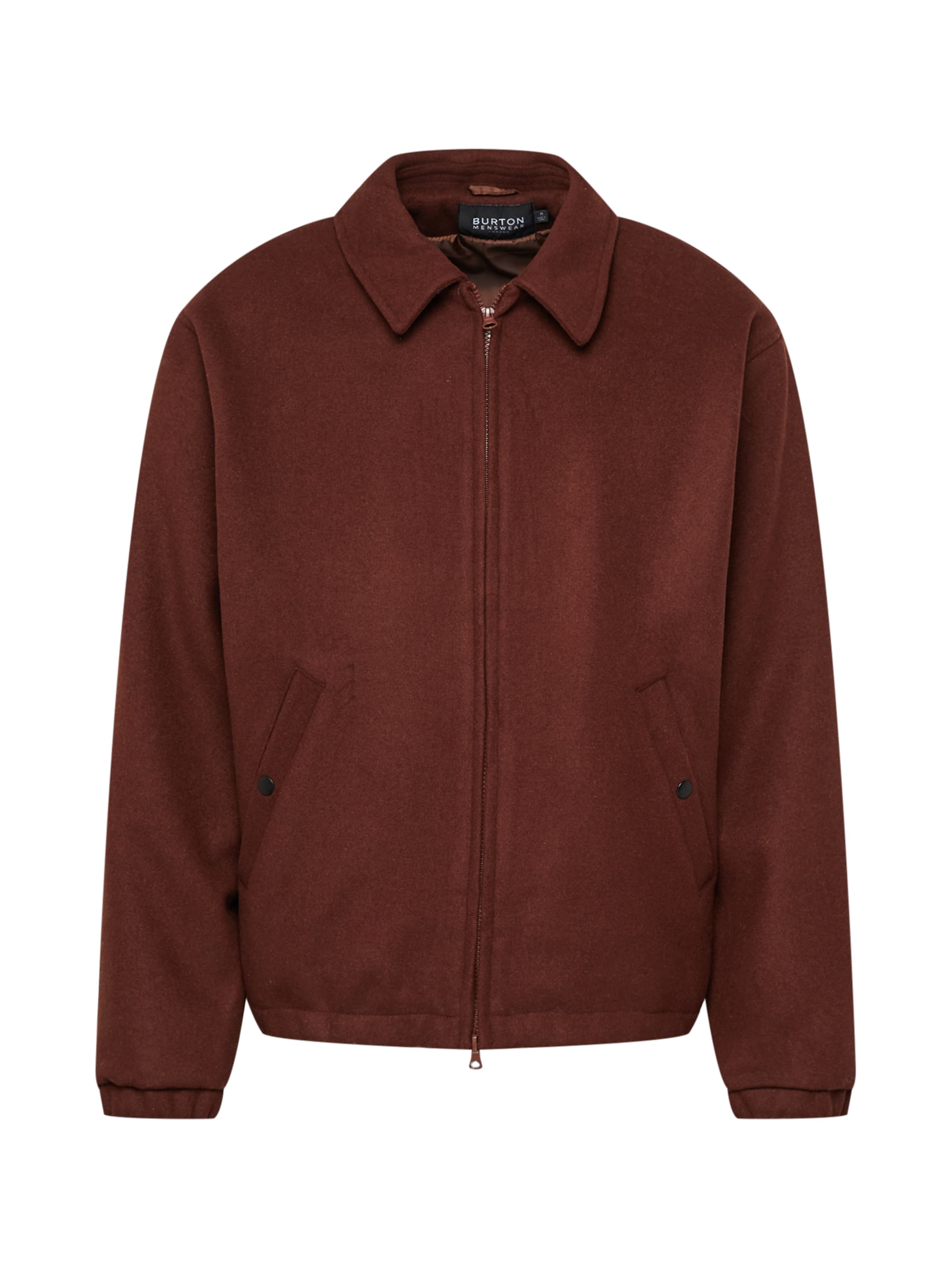 BURTON MENSWEAR LONDON Between-season jacket 'Harrington' in Brown: front