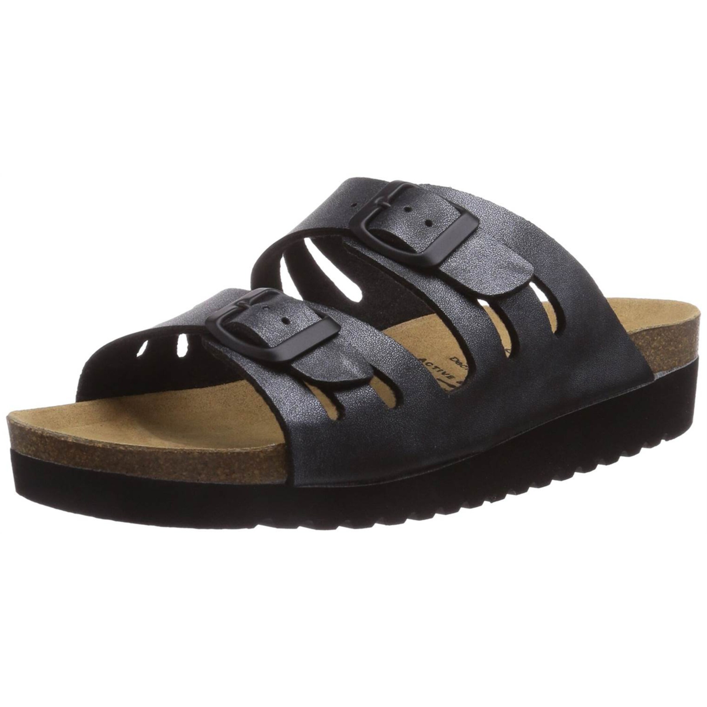 LICO Pantolette 'Bioline Classic' in Schwarz: Vorderseite