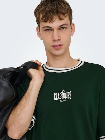 Only & Sons Футболка 'ONSLES CLASSIQUES CASPIAN' в Зеленый
