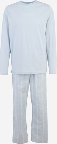 Calvin Klein Underwear Пижама длинная в Синий: спереди