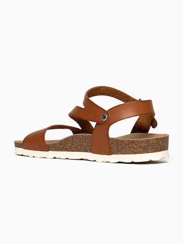 Bayton Sandalen met riem 'Jaeva' in Bruin