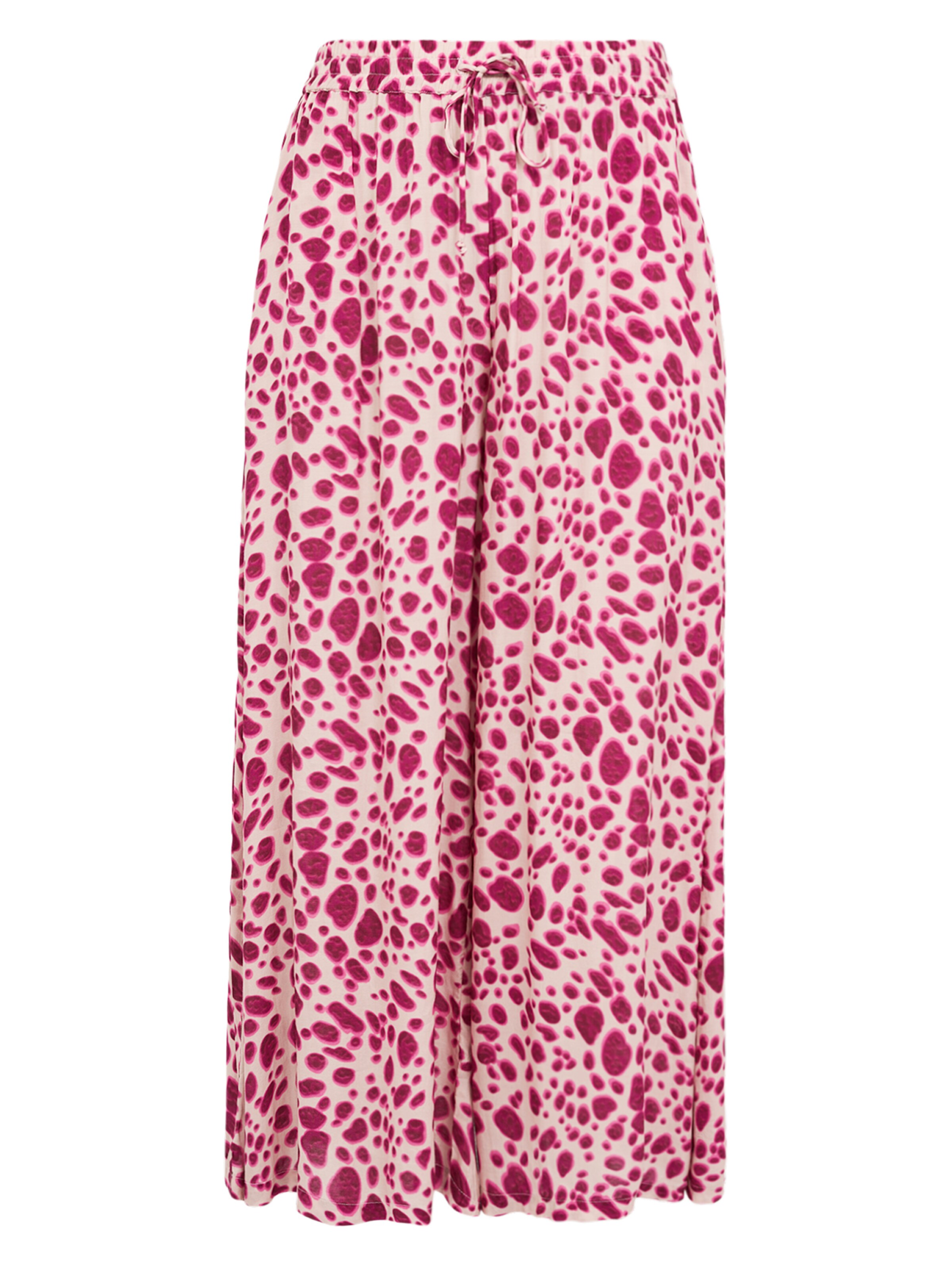 YOEK Wide leg Broek in Roze: voorkant