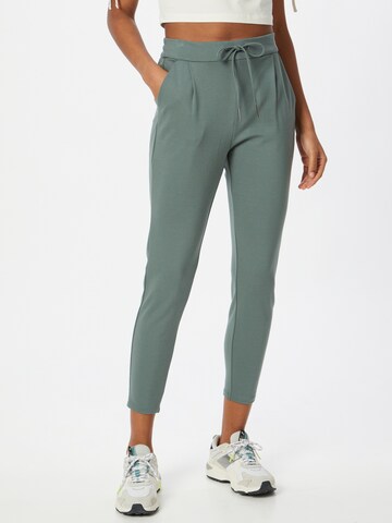 VERO MODA Tapered Pleat-front trousers 'Eva' in Green: front