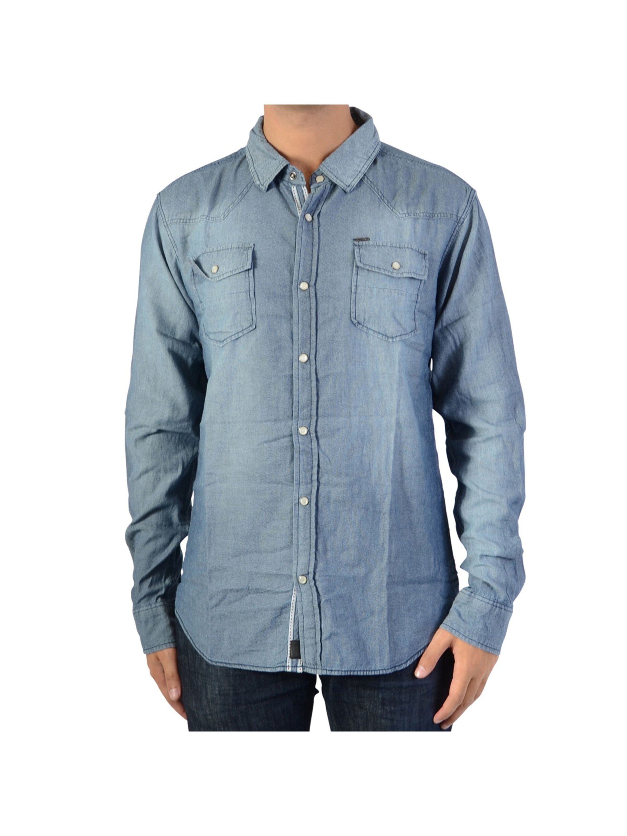 Deeluxe Regular fit Overhemd in Blauw: voorkant