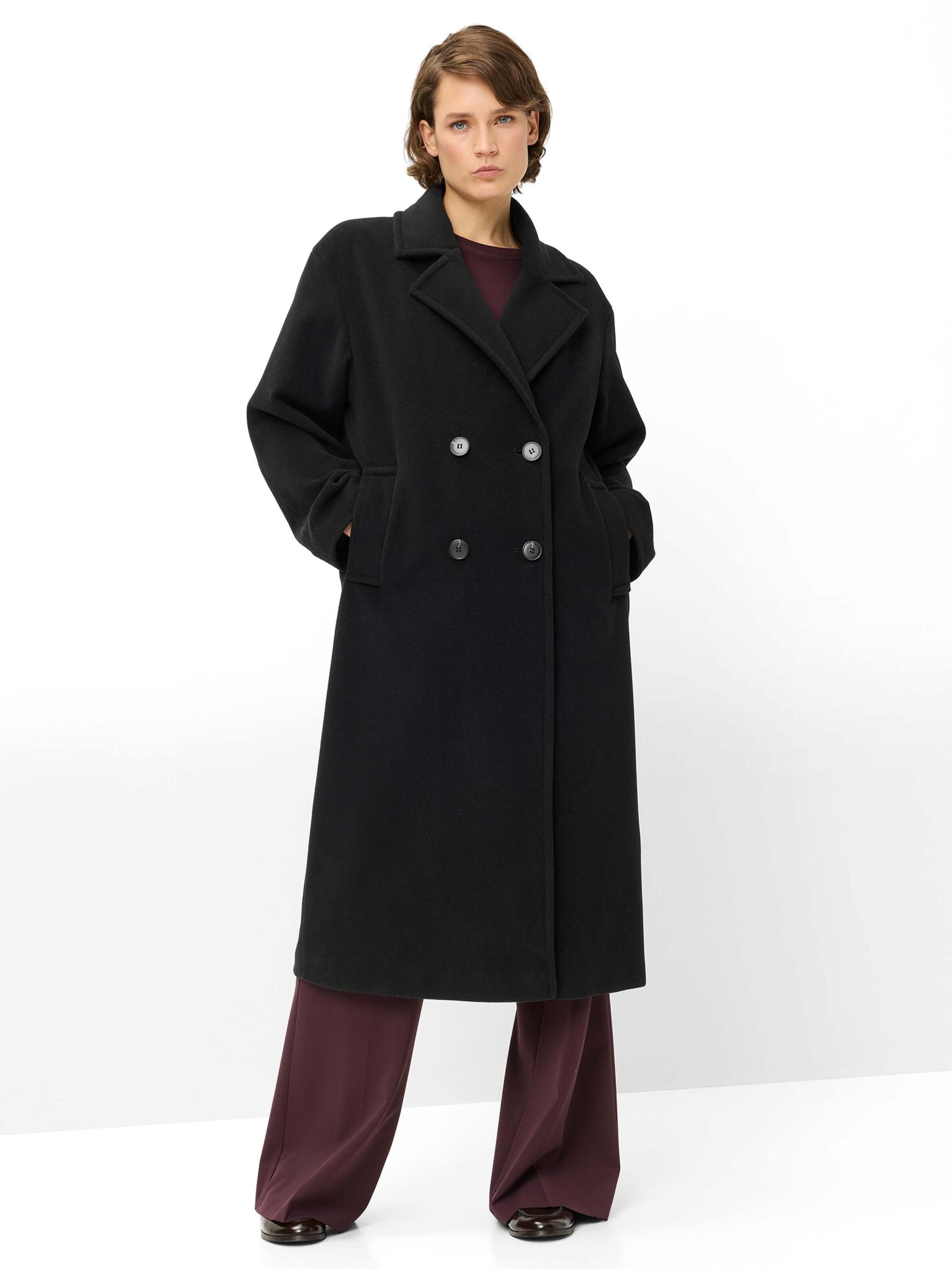 Fuchs Schmitt Wintermantel 'Wollmantel Pula'‌‌‌‌‌‌‌‌‌ in Schwarz: Vorderseite