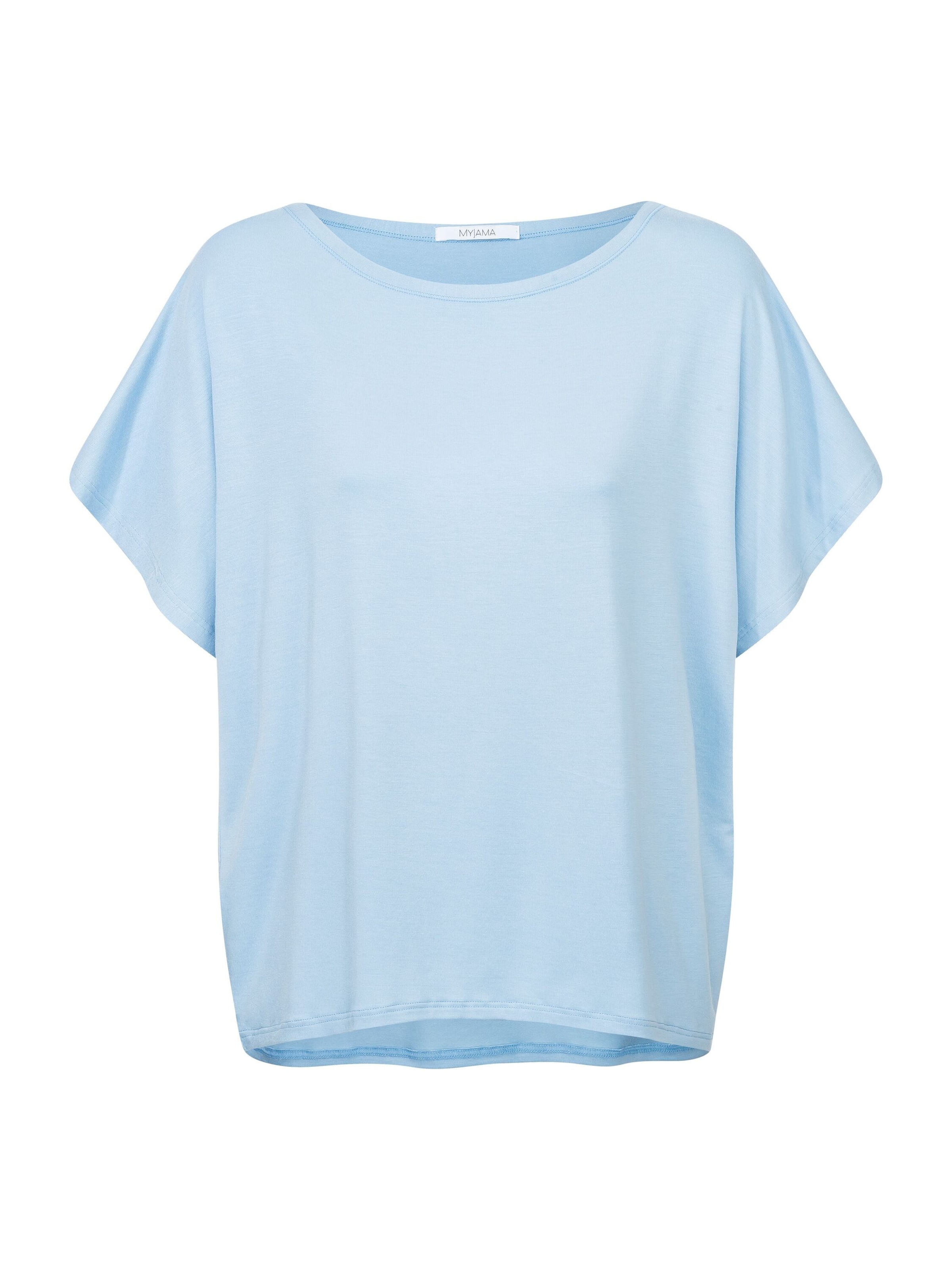 Myjama Schlafshirt 'Curly' in Blau: Vorderseite