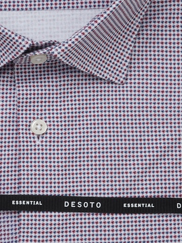 DESOTO Slim fit Button Up Shirt in Red