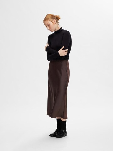 SELECTED FEMME Skirt 'SLFLENA' in Brown