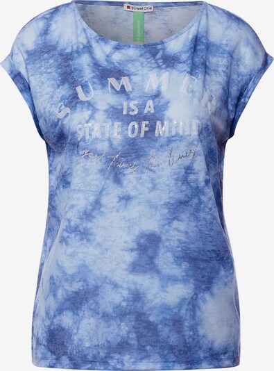 STREET ONE T-Shirt in marine / pastellblau / silbergrau / weiß, Produktansicht