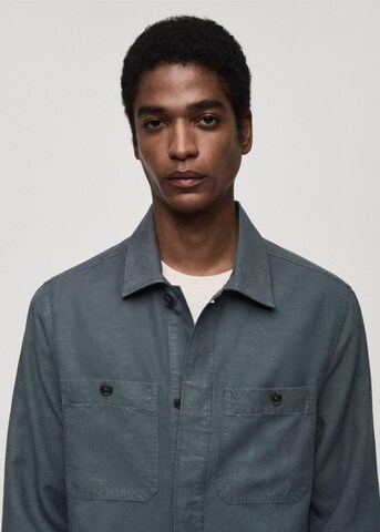 MANGO MAN Slim fit Between-Season Jacket 'Delave' in Blue