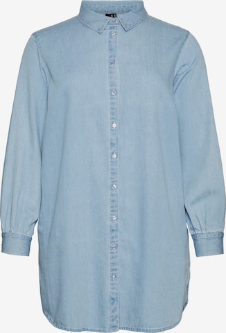 Vero Moda Curve Blouse 'Lindsey' in Blauw: voorkant