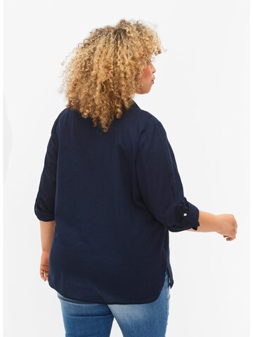 Zizzi Blouse 'VFLEX' in Blauw