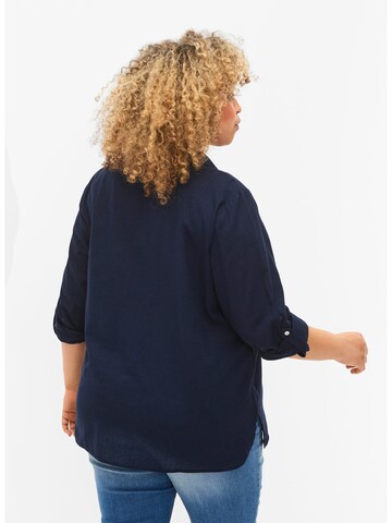 Camicia da donna 'VFLEX' di Zizzi in blu