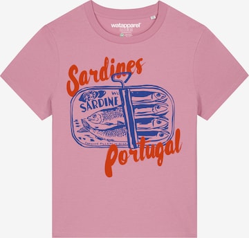 T-shirt 'Sardines Portugal' Watapparel en rose : devant