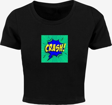 Merchcode Shirt 'Crash Comic' in Zwart: voorkant