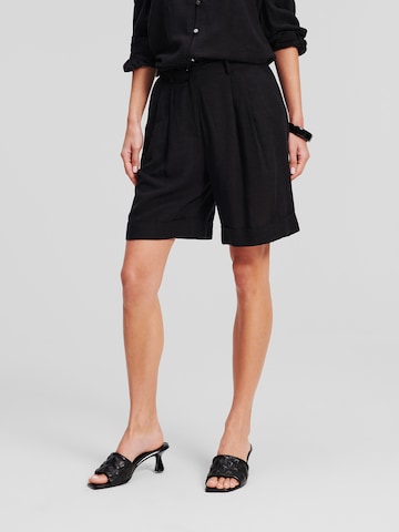 Karl Lagerfeld Loosefit Shorts in Schwarz: predná strana