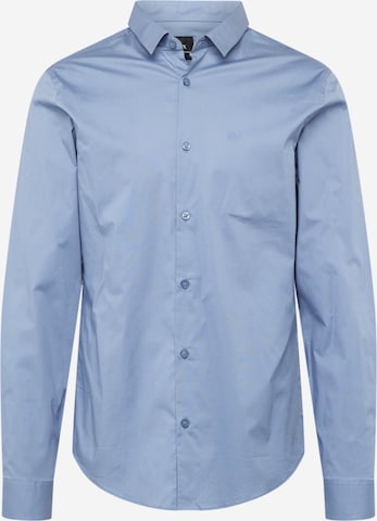 ARMANI EXCHANGE Srajca 'Tessuto' | modra barva: sprednja stran