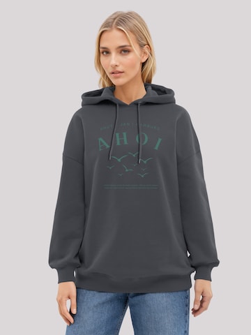 F4NT4STIC Sweatshirt 'Ahoi Möwe Knut und Jan' in Zwart: voorkant