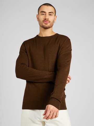 BLEND - Jersey en marrón: frente